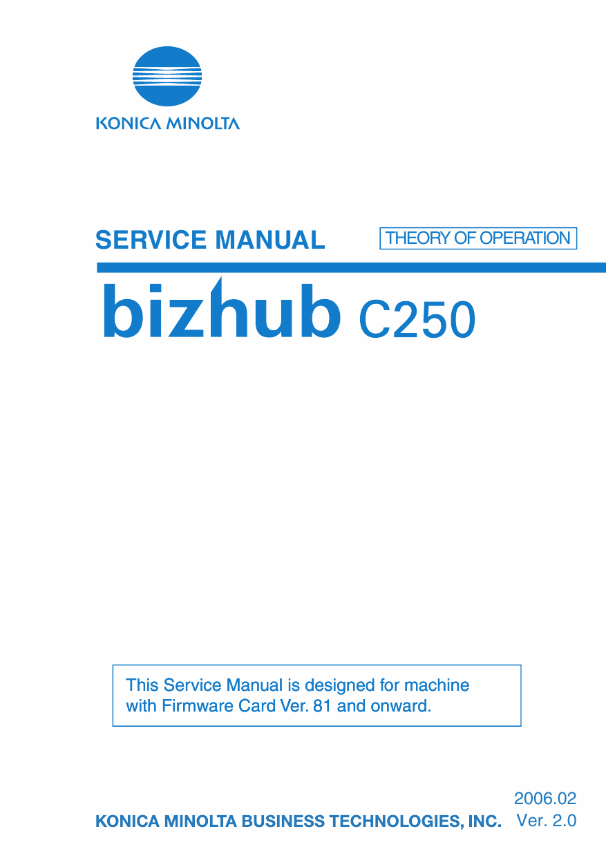 Konica-Minolta bizhub C250 THEORY-OPERATION Service Manual-1